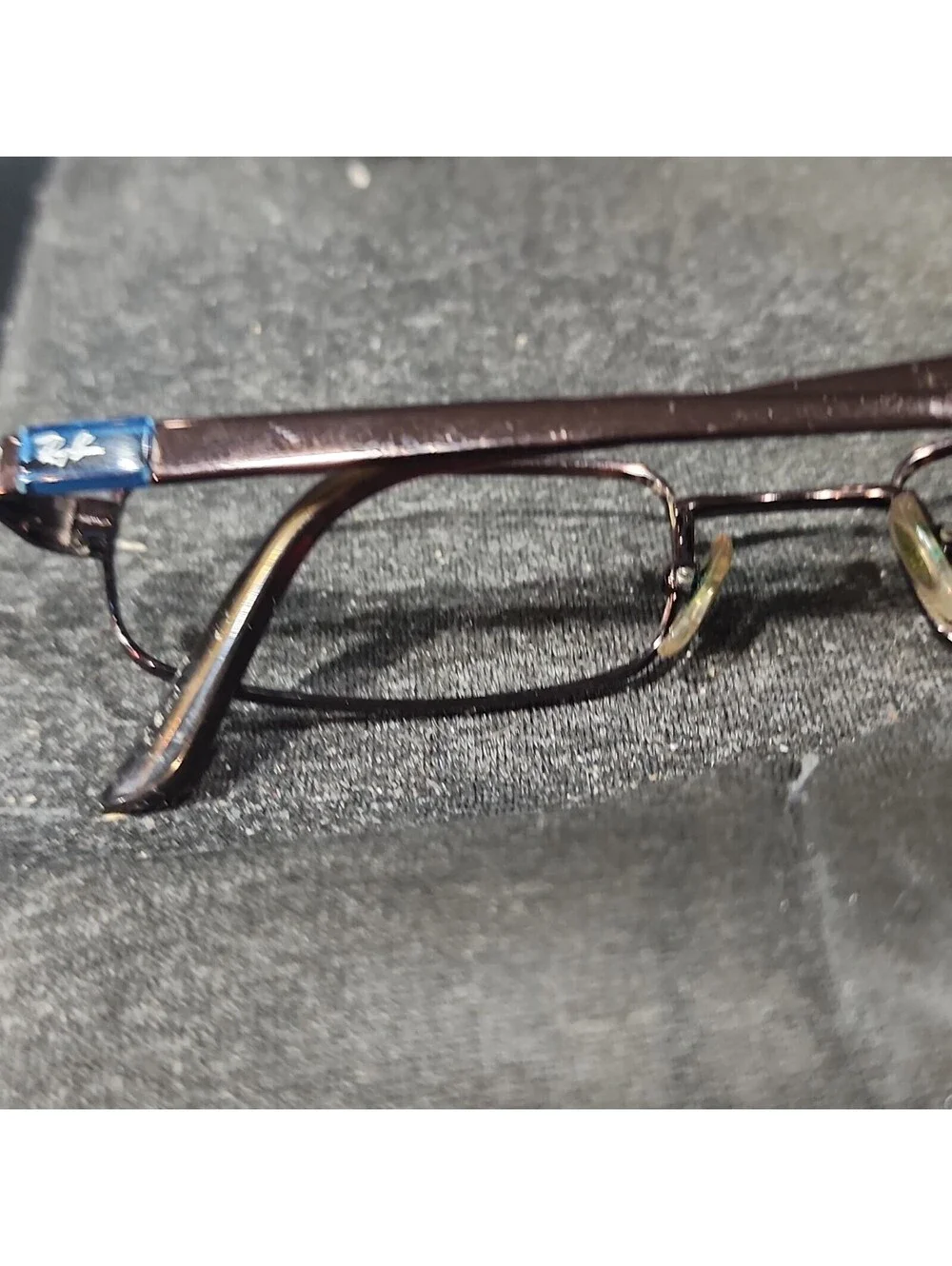 Ray Ban RB6076 2511 Brown Metal Blue Rectangular Eyeglasses 49-19 135